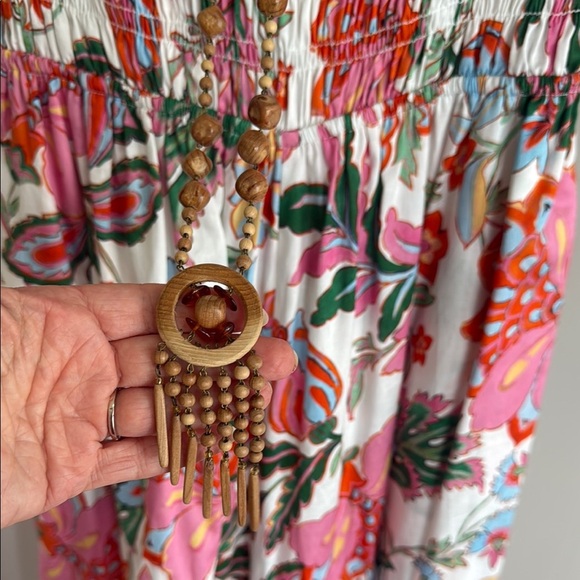 🍁🌷Misa Los Angeles Pink Strapless Sundress Resort Wear - Picture 5 of 5